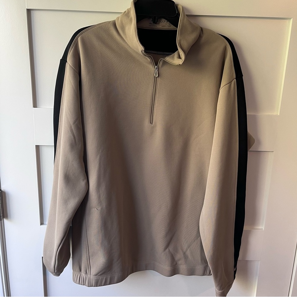 Tan Nike Golf Quarter Zip - Size Large